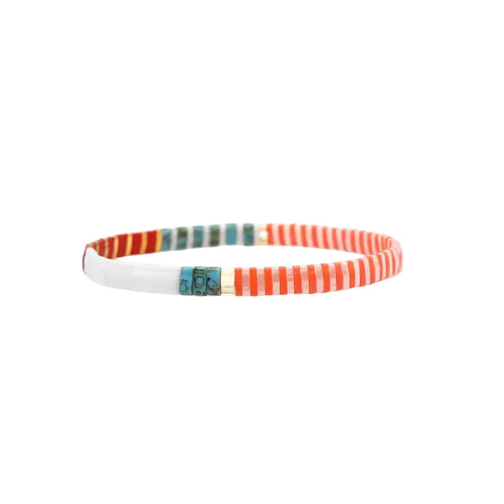 Mehrfarbig emailliertes Miyuki Tila-Armband