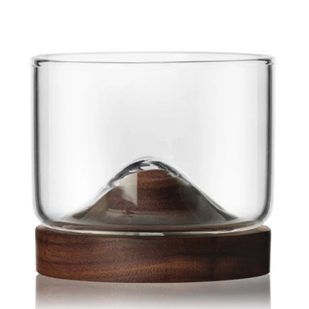 Verre Japonais Base en Bois Subtils