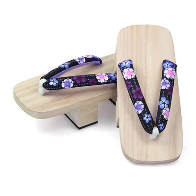 Chaussure Japonaise Geta fleurie