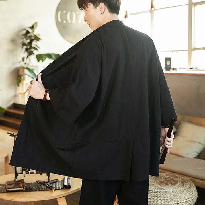 Veste Kimono Homme Kyoto Noir