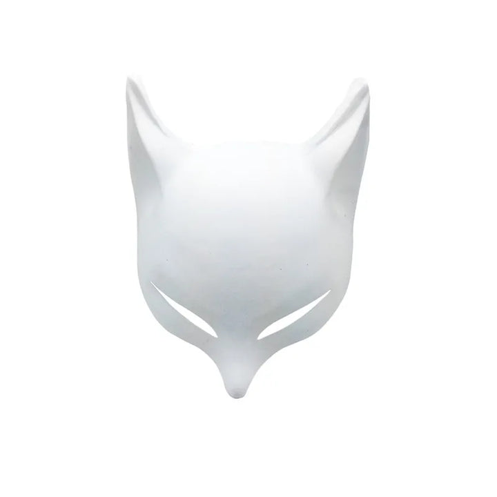 Masque japonais kitsune blanc 