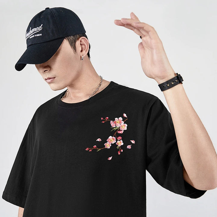 T-shirt japonais brodé