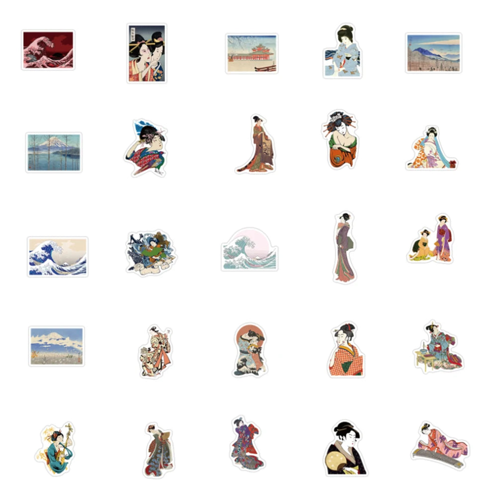 Stickers japonais Ukiyo-e