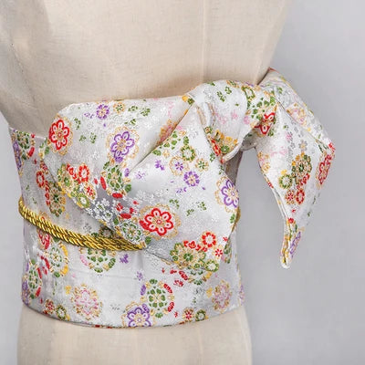 Kimono Japonais Rose ceinture obi