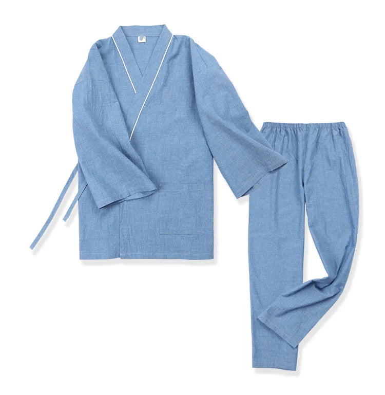 Jinbei Homme Classique Bleu