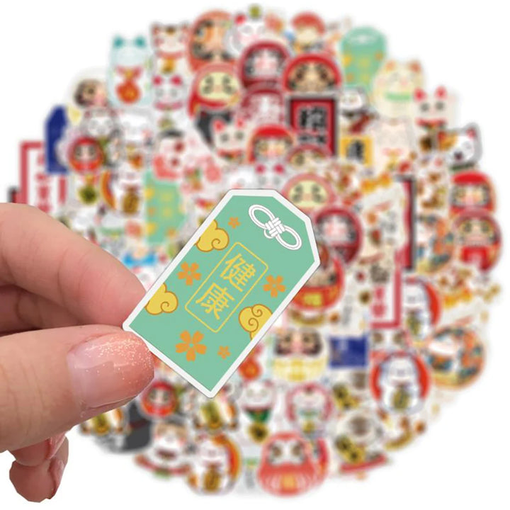 Stickers Chat Porte-Bonheur Japonais