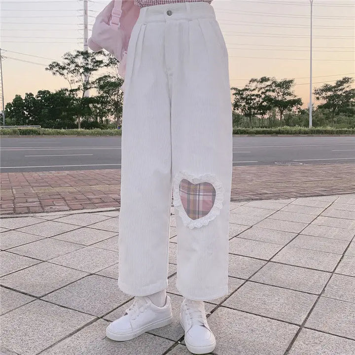 Pantalon Kawaii blanc