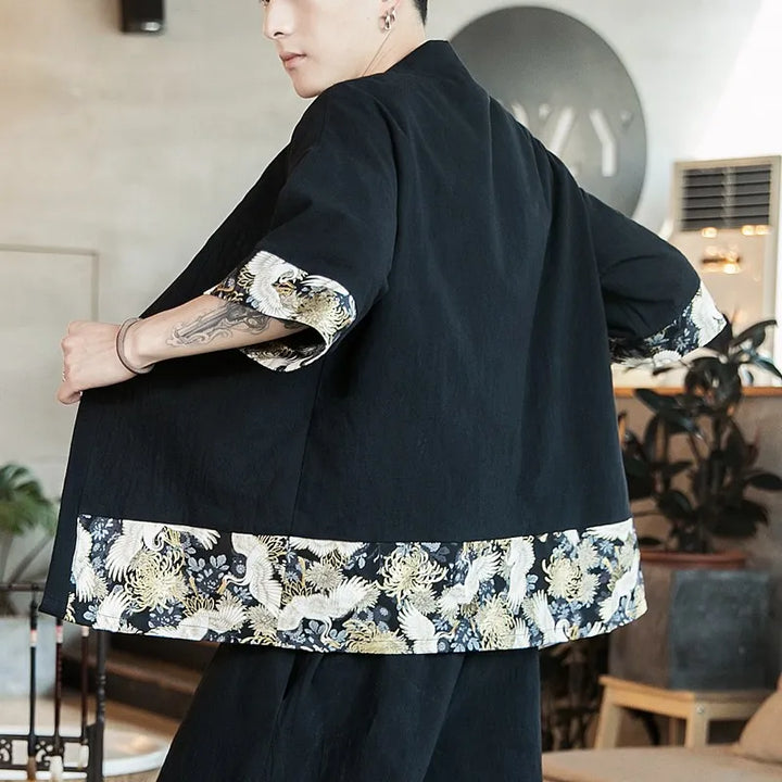 Veste Kimono Homme à Motifs japonais