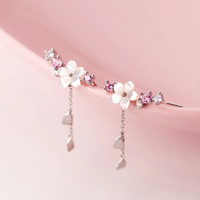 Boucle d'oreille japonaise Fleur de cerisier