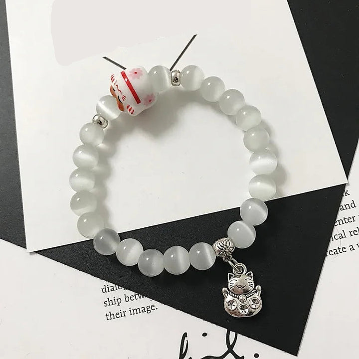 Bracelet Japonais perles d'œil de chat