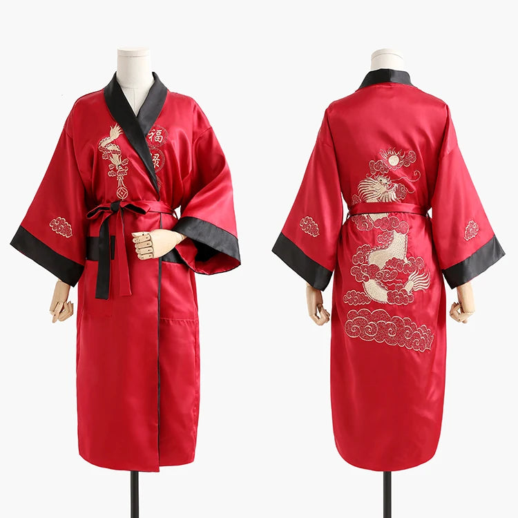 Robe de Chambre Soie Japonaise style kimono