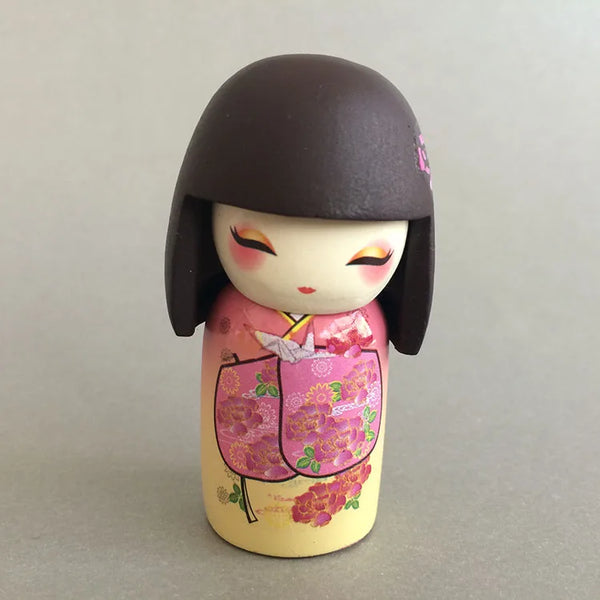 Véritable poupée japonaise Kokeshi artisanale ancienne