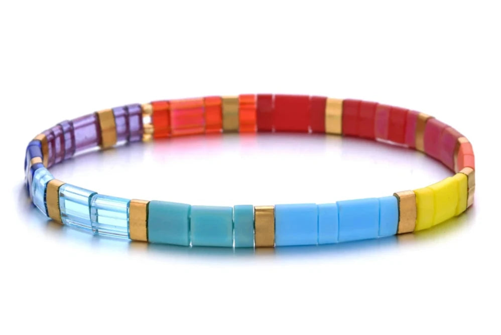 Bracelet Miyuki Verre de Cristal couleurs