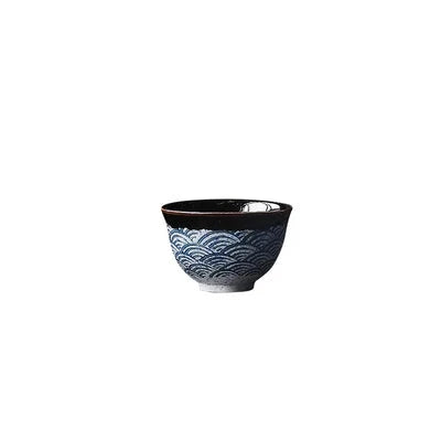 Tasse traditionnelle japonaise motif vague 