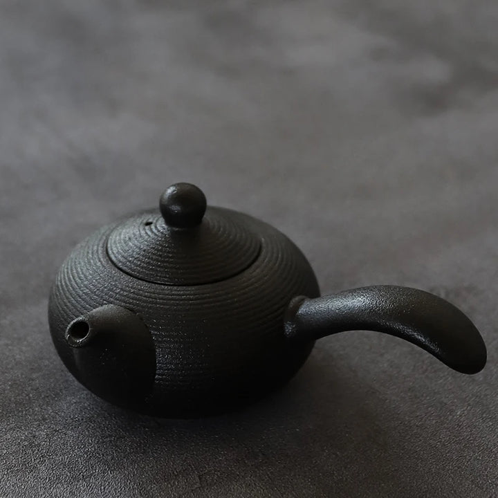 Théière japonaise kyusu noire 