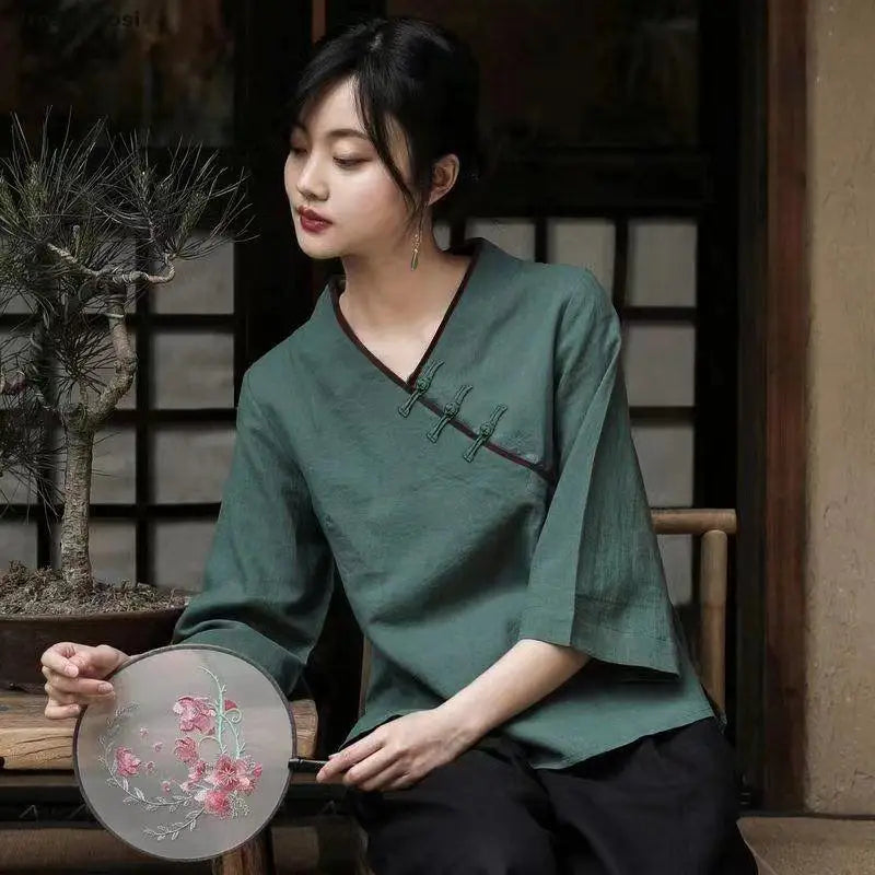 Haut Japonais Femme Ample Chic