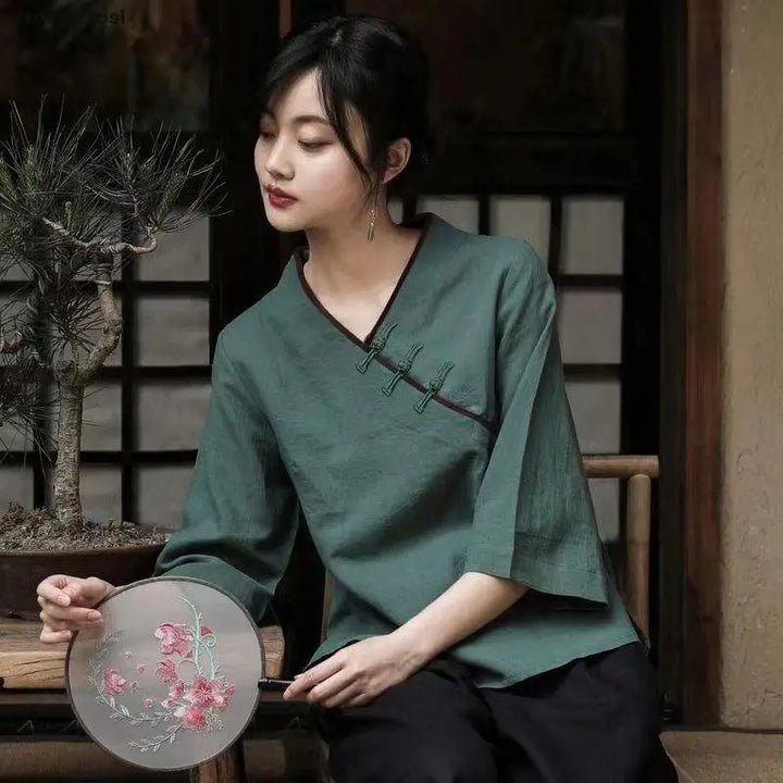 Haut Japonais Femme Ample Chic