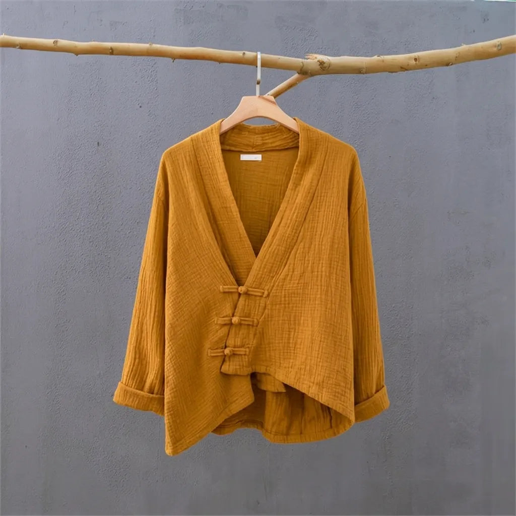 Haut Japonais Oversize de Qualité Jaune