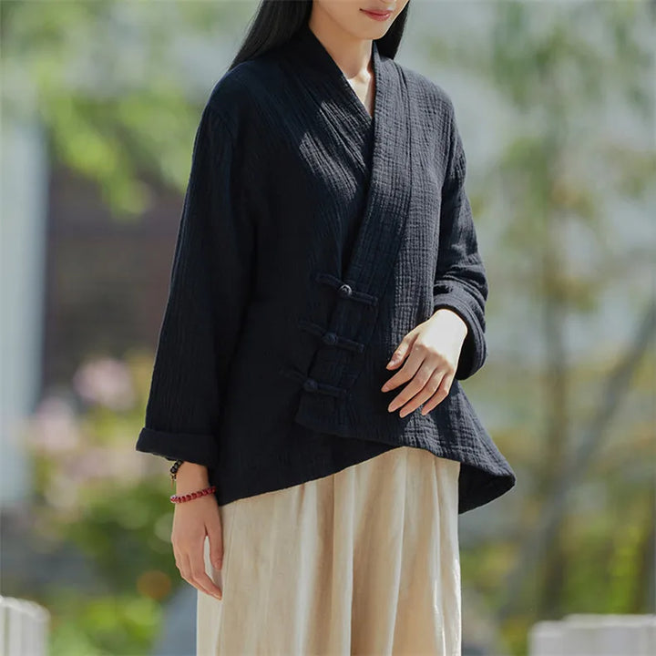Haut Japonais Oversize de Qualité Noir