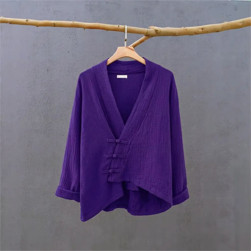 Haut Japonais Oversize de Qualité Violet