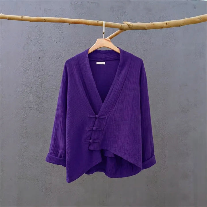 Haut Japonais Oversize de Qualité Violet