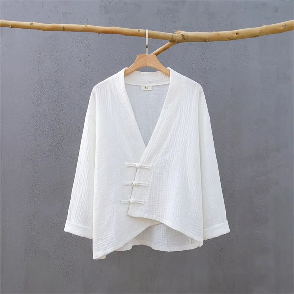 Haut Japonais Oversize de Qualité blanc