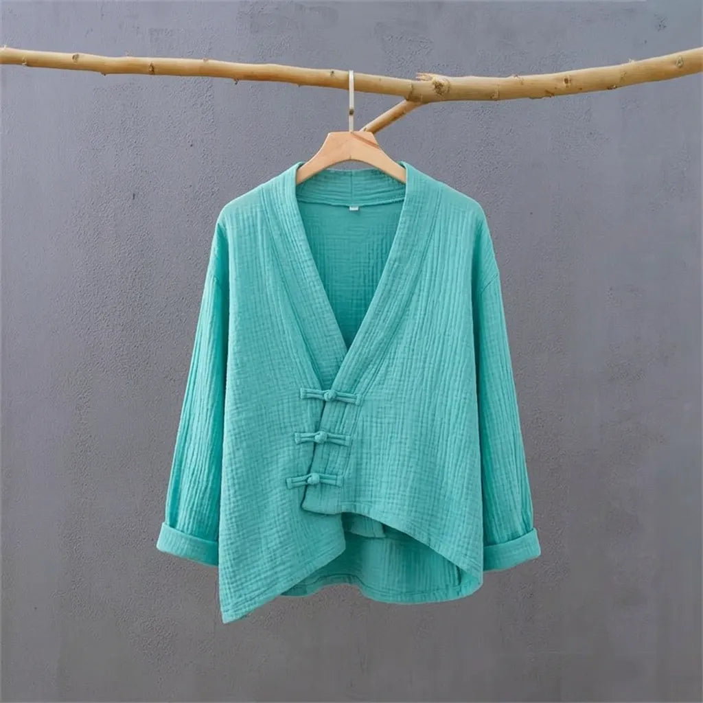Haut Japonais Oversize de Qualité bleu clair