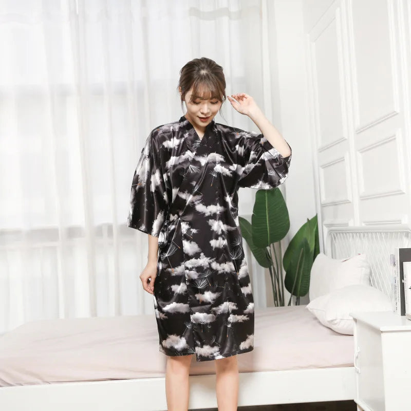 Pyjama Kimono Japonais Femme Court