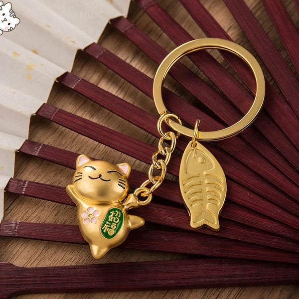 Porte-clef Japonais Chat Content | Tenko