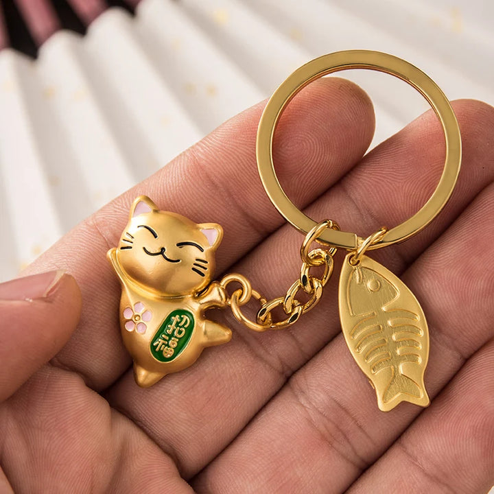 Porte-clef Japonais Chat Content mignon