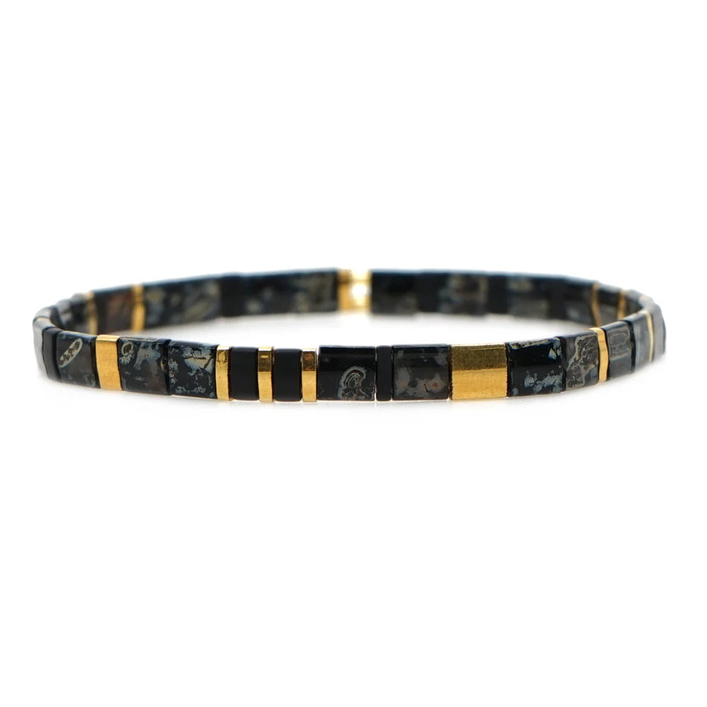 Bracelet miyuki noir japonais 