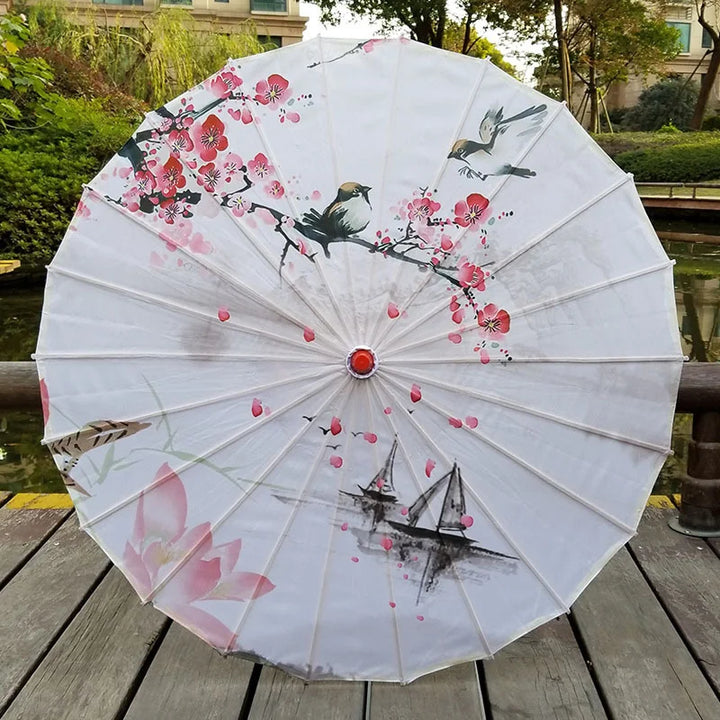 Ombrelle Japonaise Blanche motif