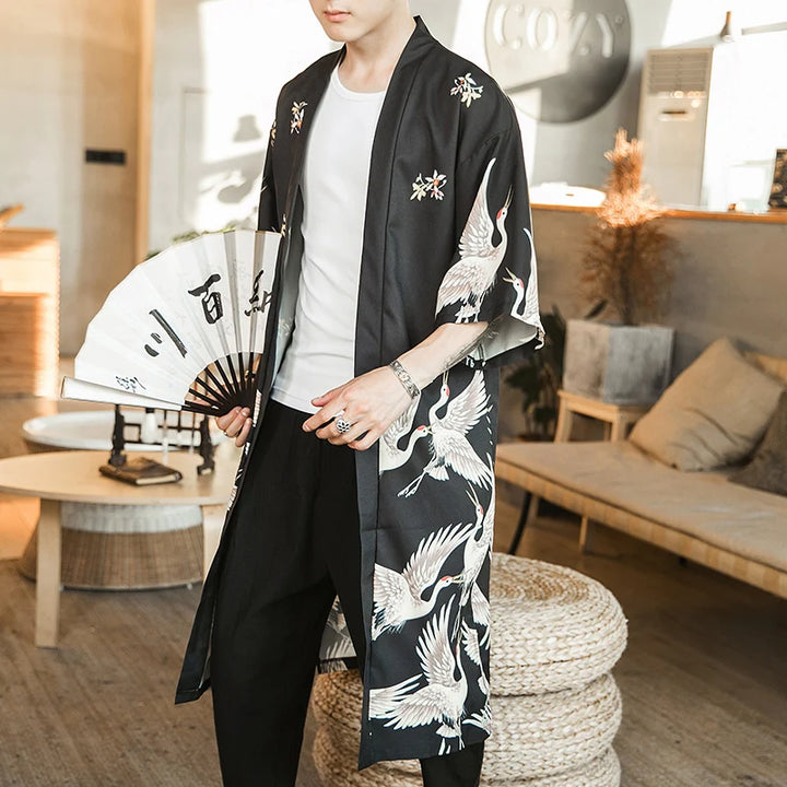 Veste Longue Kimono Homme