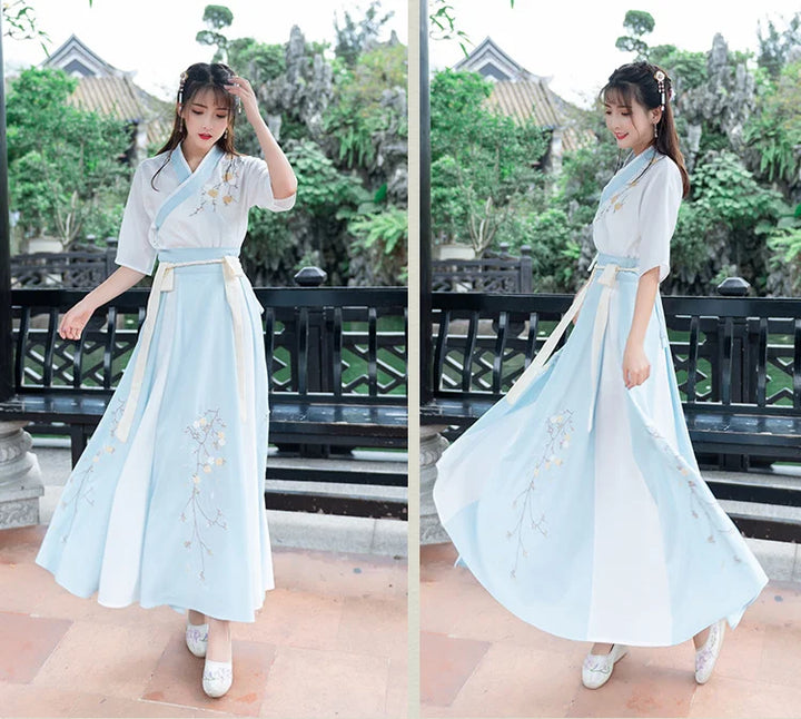 Robe Longue Traditionnelle Japonaise Bleu ciel