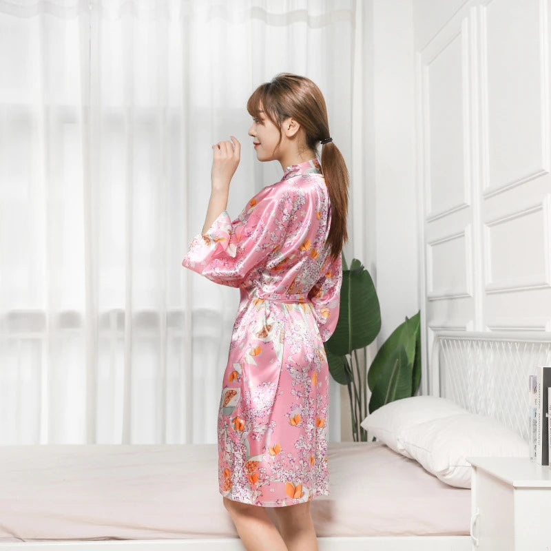 Pyjama Kimono Japonais Femme Rose