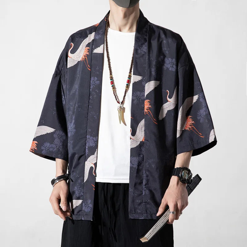 Veste Kimono Homme Coupe Droite 