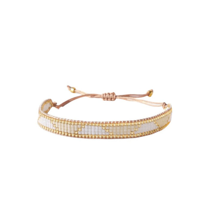 Pastel woven Miyuki Tila bracelet