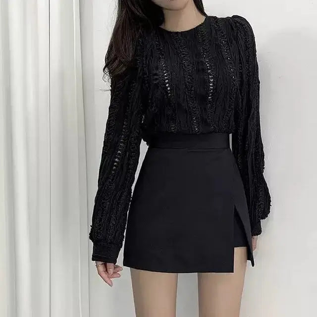 Jupe Japonaise Trapèze Noir