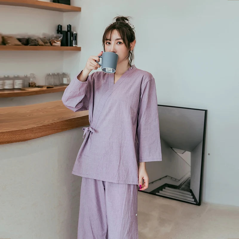 Ensemble de Pyjama Style Kimono Femme doux