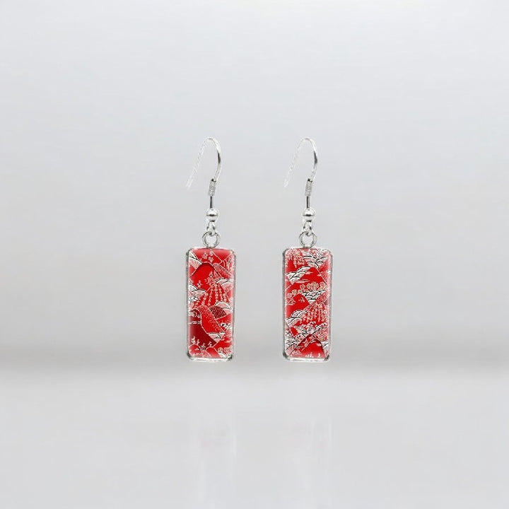 Red Japanese earring