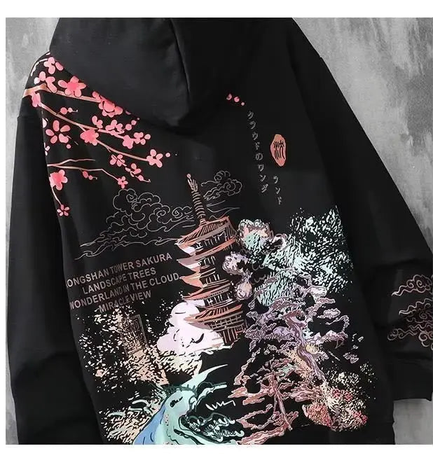 Hoodie Molleton Japonais décontracté