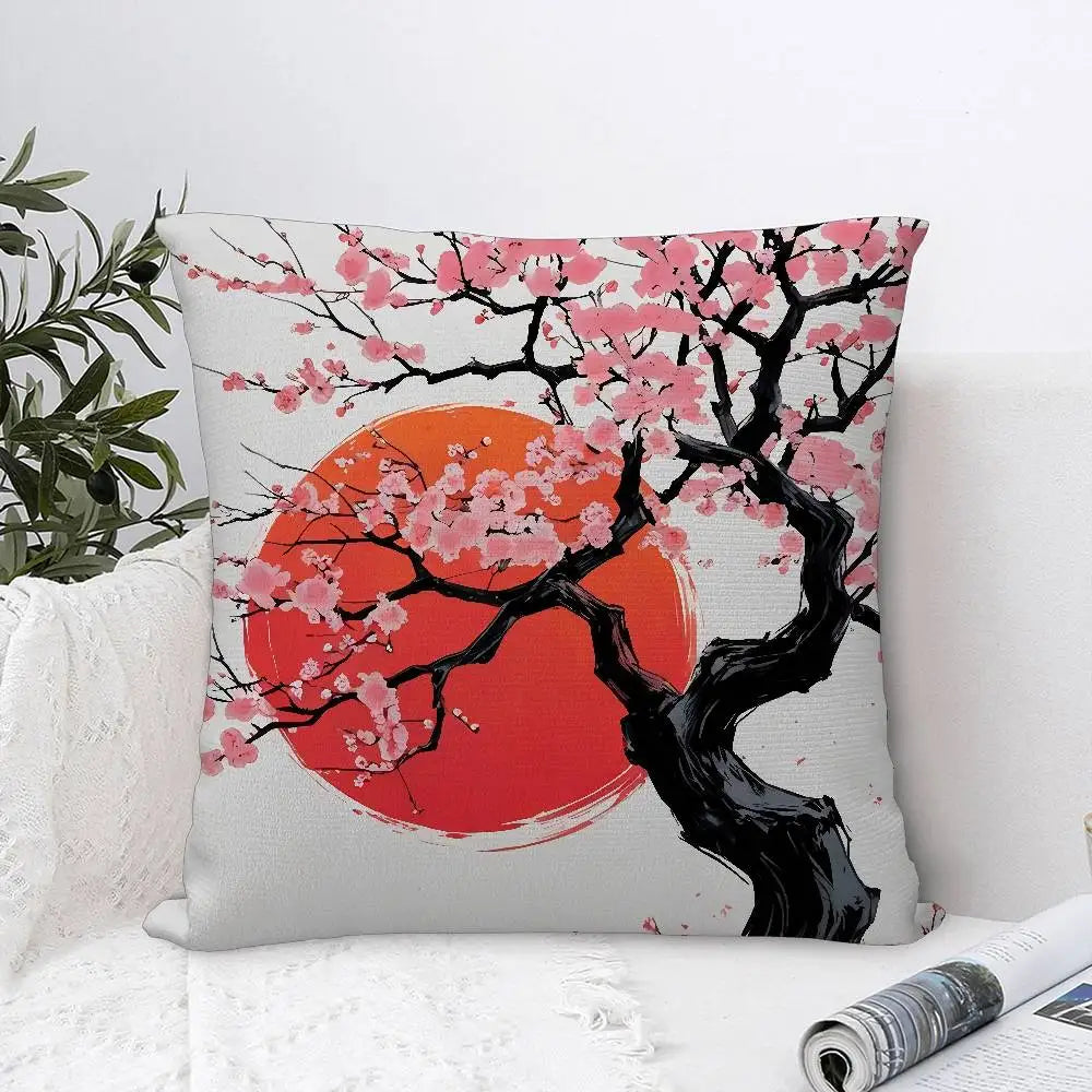 Housse De Coussin Japonaise Fleurs De Cerisier stylé