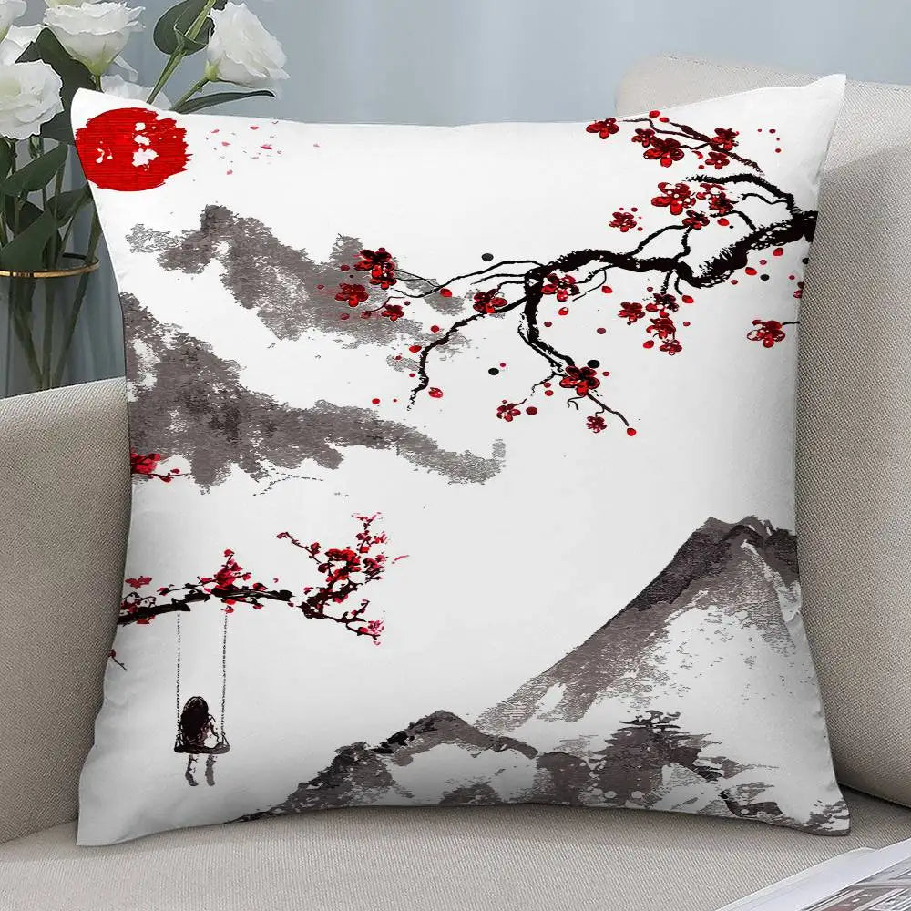 Housse de Coussin Ambiance Japon