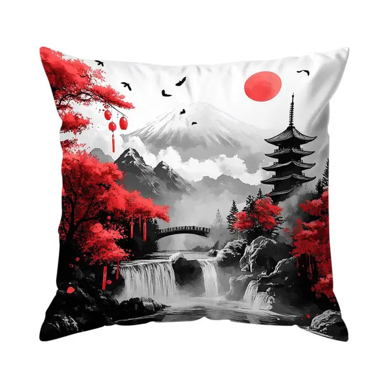 Housse de Coussin Décorative Japonaise 
