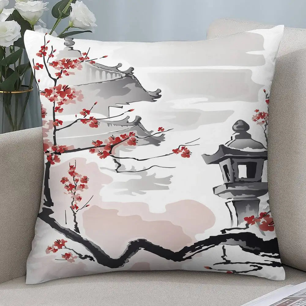 Housse de Coussin Japonaise Zen Design