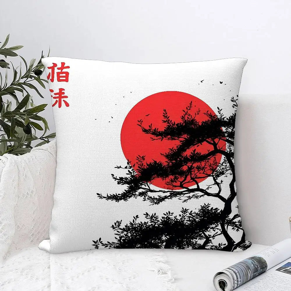 Housse de Coussin Motif Japonais Design
