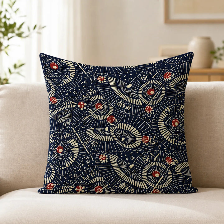 Housse de Coussin Ombrelles Japonaises Stylé