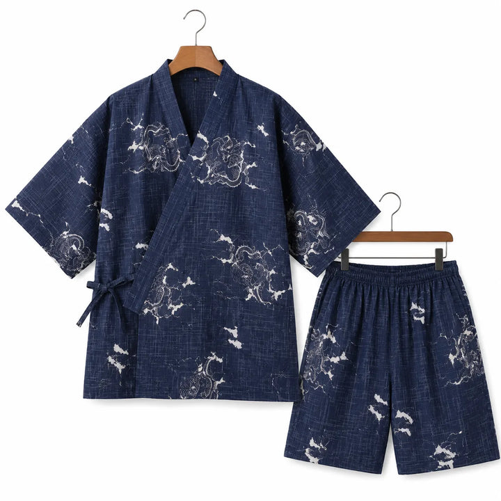 Jinbei Homme Ample Bleu
