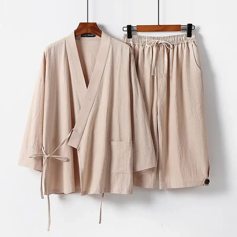 Jinbei Homme Ample et Court Beige