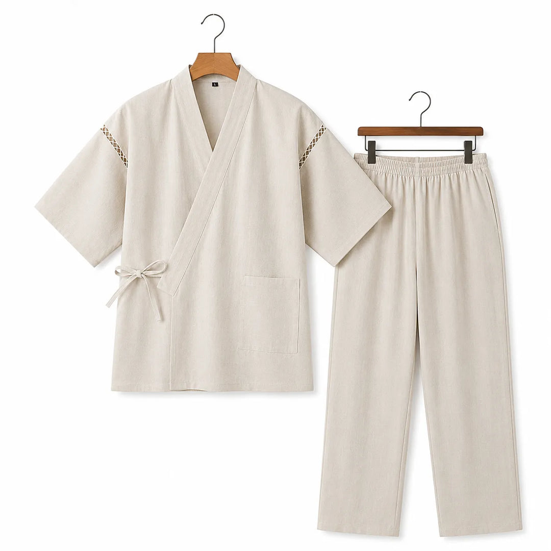 Jinbei Homme Beige Stylé